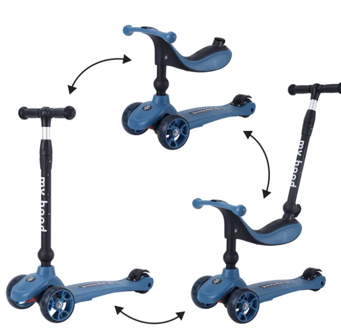 Tretroller / Laufradkombi - Kick'n'Ride, blau