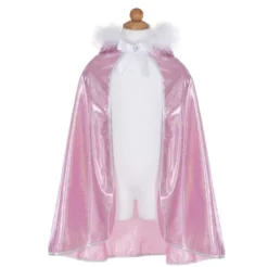 Umhang Glitzer mit Pelz, Gr. 4-7 Jahre - rosa