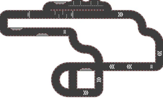 Vilacity – Doppelseitige Rennbahn, 42 Teile