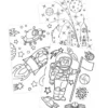 Weltraum Malbuch, 36 Seiten