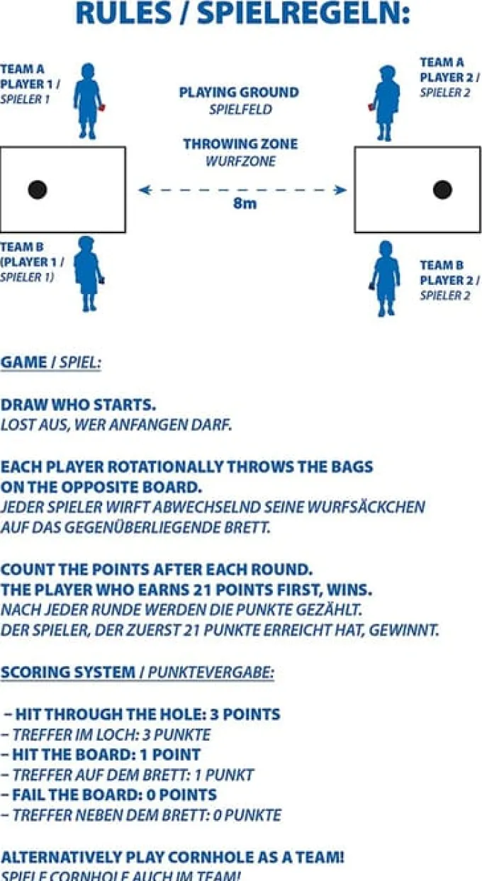 Wurfspiel mit Bohnensäckchen - Cornhole