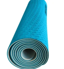 Yogamatte 183 x 61 cm - blau/grau