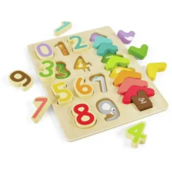Zahlen & Farben - Holzpuzzle m. 20 Teilen