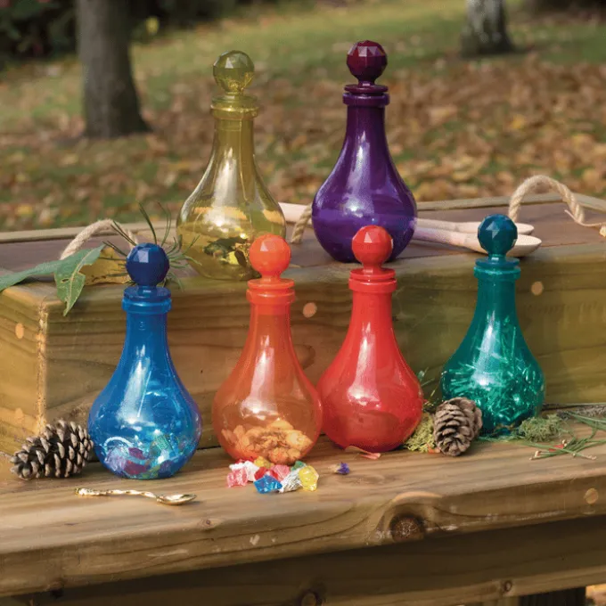 Zaubertrankflaschen, (zufällige Farbe) 6 Stk.