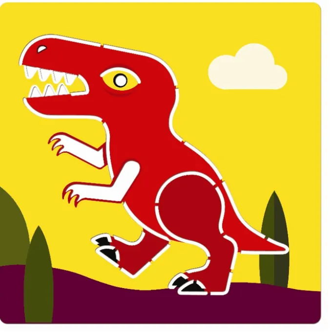 Zeichenschablonen – Dinosaurier, 5 Stk.