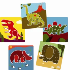 Zeichenschablonen – Dinosaurier, 5 Stk.