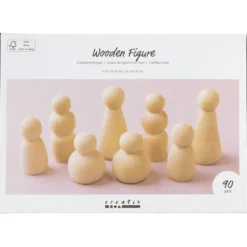 Zum Bemalen - Holzfiguren, 90 Stk.